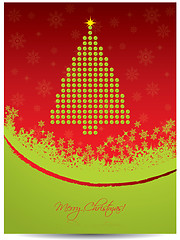 Image showing Christmas greeting card design with tree