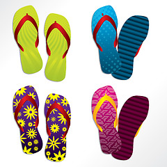 Image showing Various flip flop designs