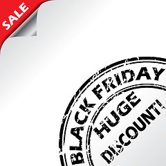 Image showing Black friday advertising with grunge seal