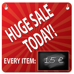 Image showing Sale board with wipeable blackboard for price 