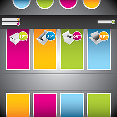 Image showing Colorful website template with boxes