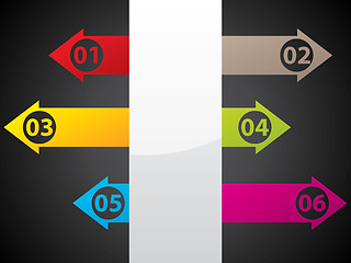 Image showing Color arrow labels with numbers