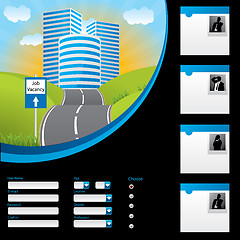 Image showing Job searching website template design