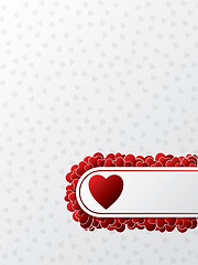 Image showing Valentine greeting card design with red hearts