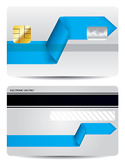 Image showing Bent arrow ribbon credit card design 