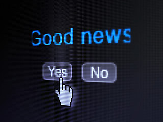 Image showing News concept: Good News on digital computer screen