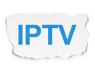 Image showing Web design concept: IPTV on Paper background