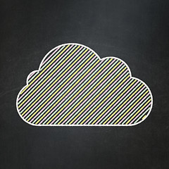 Image showing Cloud technology concept: Cloud on chalkboard background