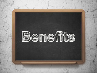 Image showing Business concept: Benefits on chalkboard background