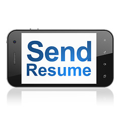 Image showing Business concept: Send Resume on smartphone