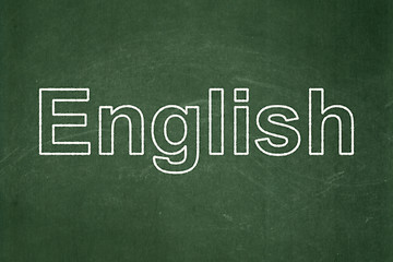 Image showing Education concept: English on chalkboard background