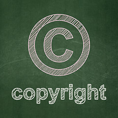 Image showing Law concept: Copyright and Copyright on chalkboard background