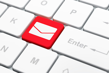 Image showing Business concept: Email on computer keyboard background