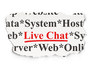 Image showing Web design concept: Live Chat on Paper background