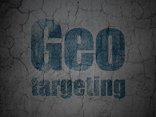 Image showing Finance concept: Geo Targeting on grunge wall background