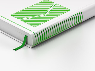 Image showing Finance concept: closed book, Email on white background