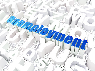 Image showing Business concept: Unemployment on alphabet background