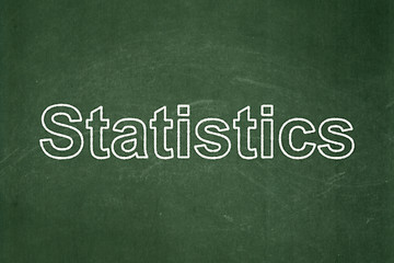 Image showing Finance concept: Statistics on chalkboard background