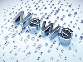 Image showing News concept: Silver News on digital background