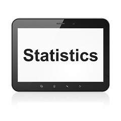 Image showing Business concept: Statistics on tablet pc computer