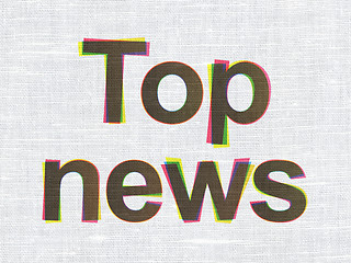 Image showing News concept: Top News on fabric texture background