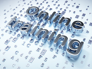Image showing Education concept: Silver Online Training on digital background