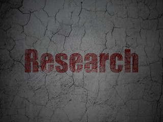 Image showing Marketing concept: Research on grunge wall background