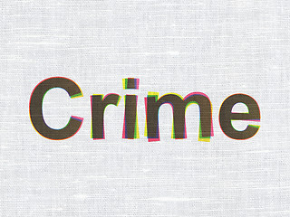 Image showing Security concept: Crime on fabric texture background