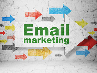 Image showing Finance concept: arrow with Email Marketing on grunge wall background