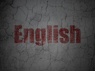 Image showing Education concept: English on grunge wall background