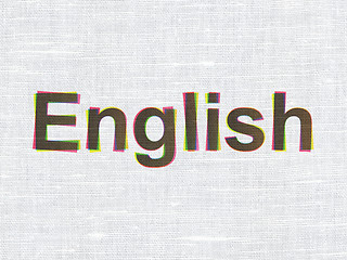 Image showing Education concept: English on fabric texture background