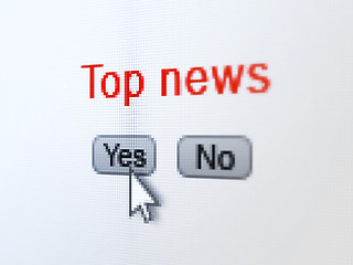 Image showing News concept: Top News on digital computer screen