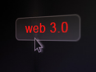 Image showing Web design concept: Web 3.0 on digital button background