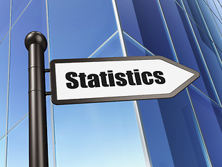 Image showing Business concept: sign Statistics on Building background