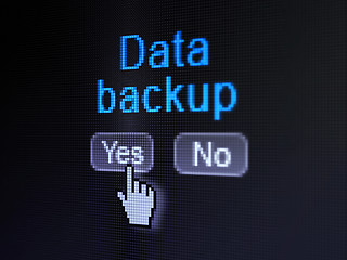 Image showing Data concept: Data Backup on digital computer screen