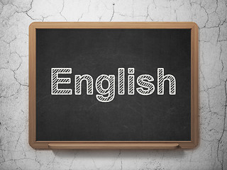 Image showing Education concept: English on chalkboard background