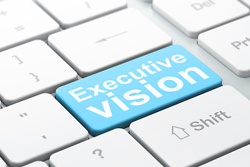 Image showing Business concept: Executive Vision on computer keyboard background