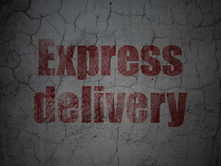 Image showing Business concept: Express Delivery on grunge wall background