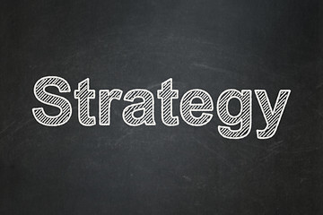 Image showing Finance concept: Strategy on chalkboard background