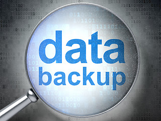 Image showing Information concept: Data Backup with optical glass