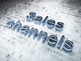 Image showing Marketing concept: Silver Sales Channels on digital background