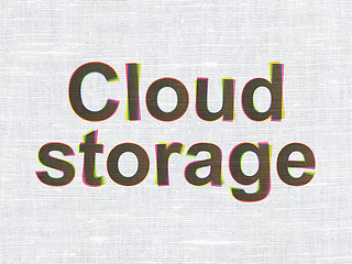 Image showing Security concept: Cloud Storage on fabric texture background