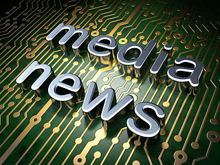 Image showing News concept: Media News on circuit board background