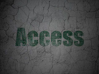 Image showing Safety concept: Access on grunge wall background