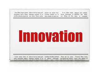 Image showing Business concept: newspaper headline Innovation