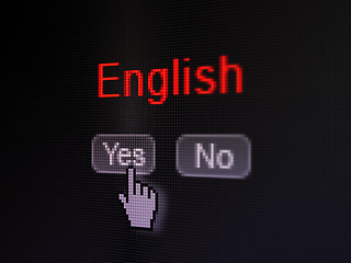 Image showing Education concept: English on digital computer screen