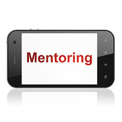 Image showing Education concept: Mentoring on smartphone