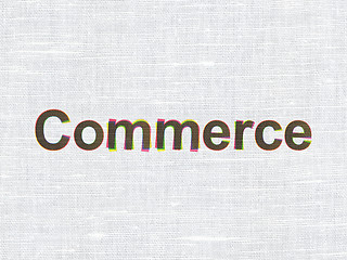 Image showing Finance concept: Commerce on fabric texture background