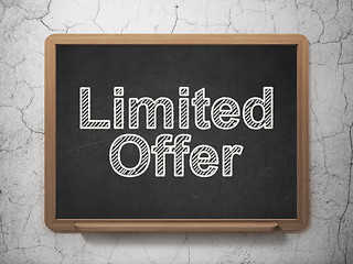 Image showing Business concept: Limited Offer on chalkboard background