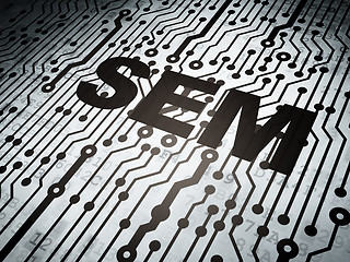 Image showing Business concept: circuit board with SEM